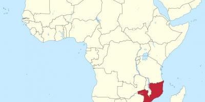 Zemljevid Mozambik v afriki