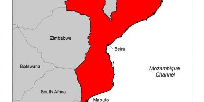 Zemljevid Mozambik malarija