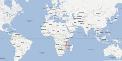Mozambik je na zemljevidu sveta