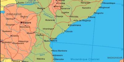 Zemljevid Mozambik obale
